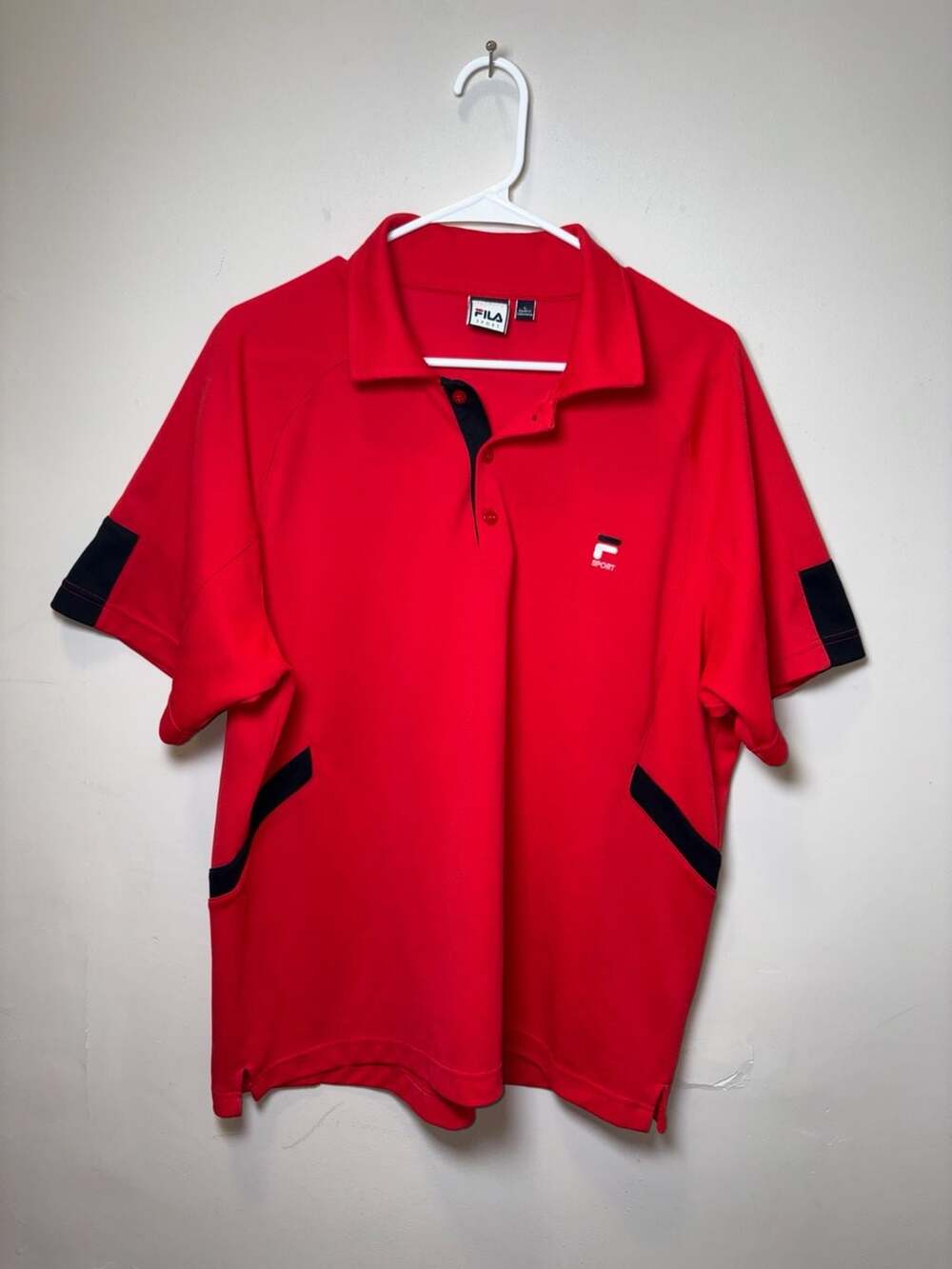 Fila Mens SS Red Cotton Golf Polo Shirt